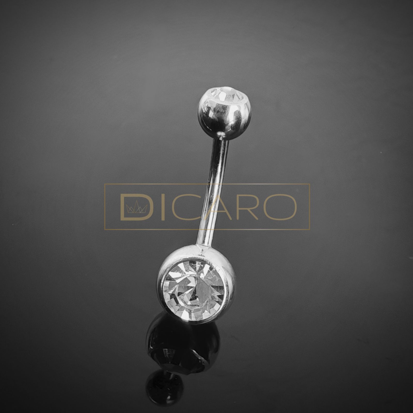 Piercing do pupku Belly crystal strieborný