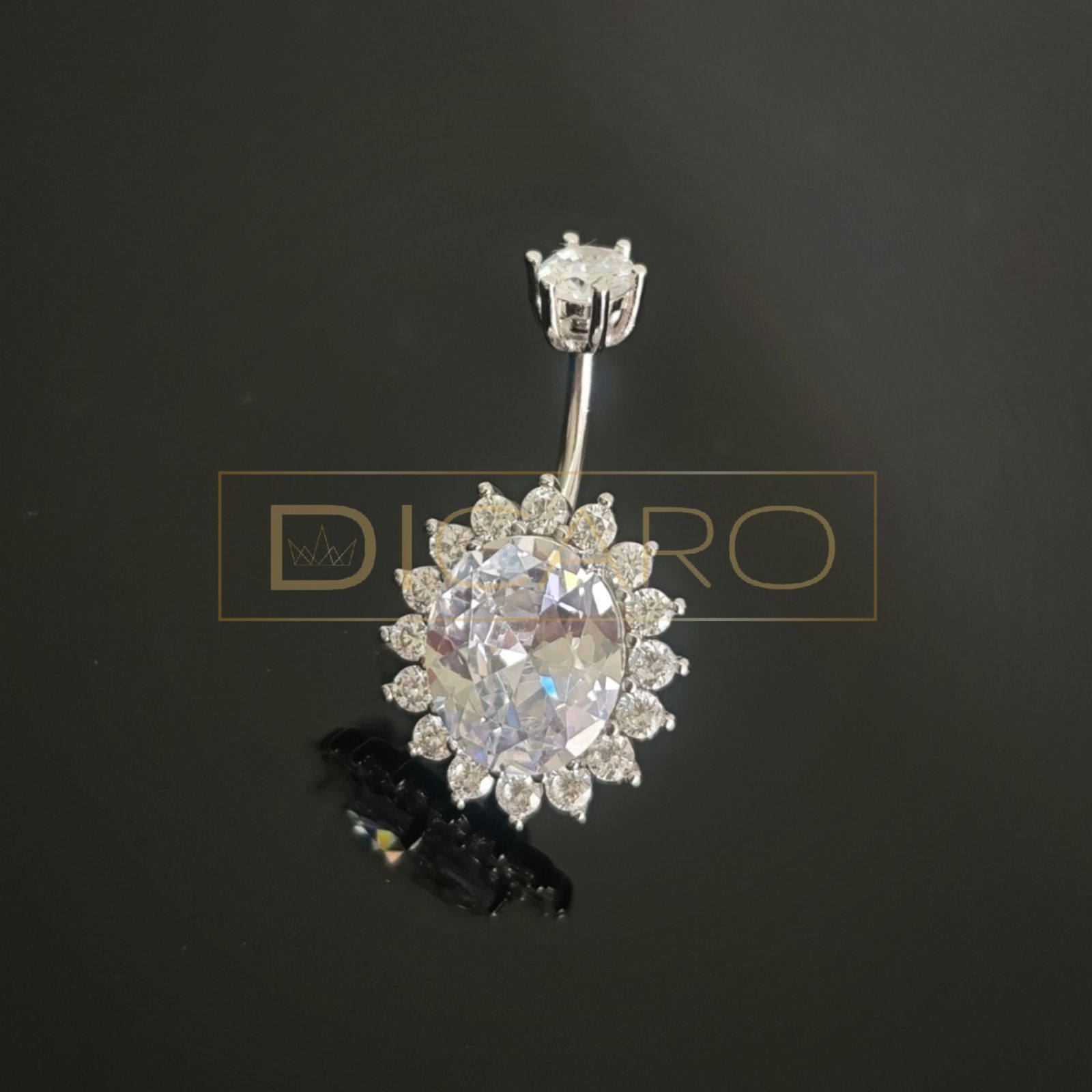 Piercing do pupku Crystal flower