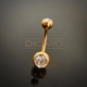 Piercing do pupku Belly crystal zlatý
