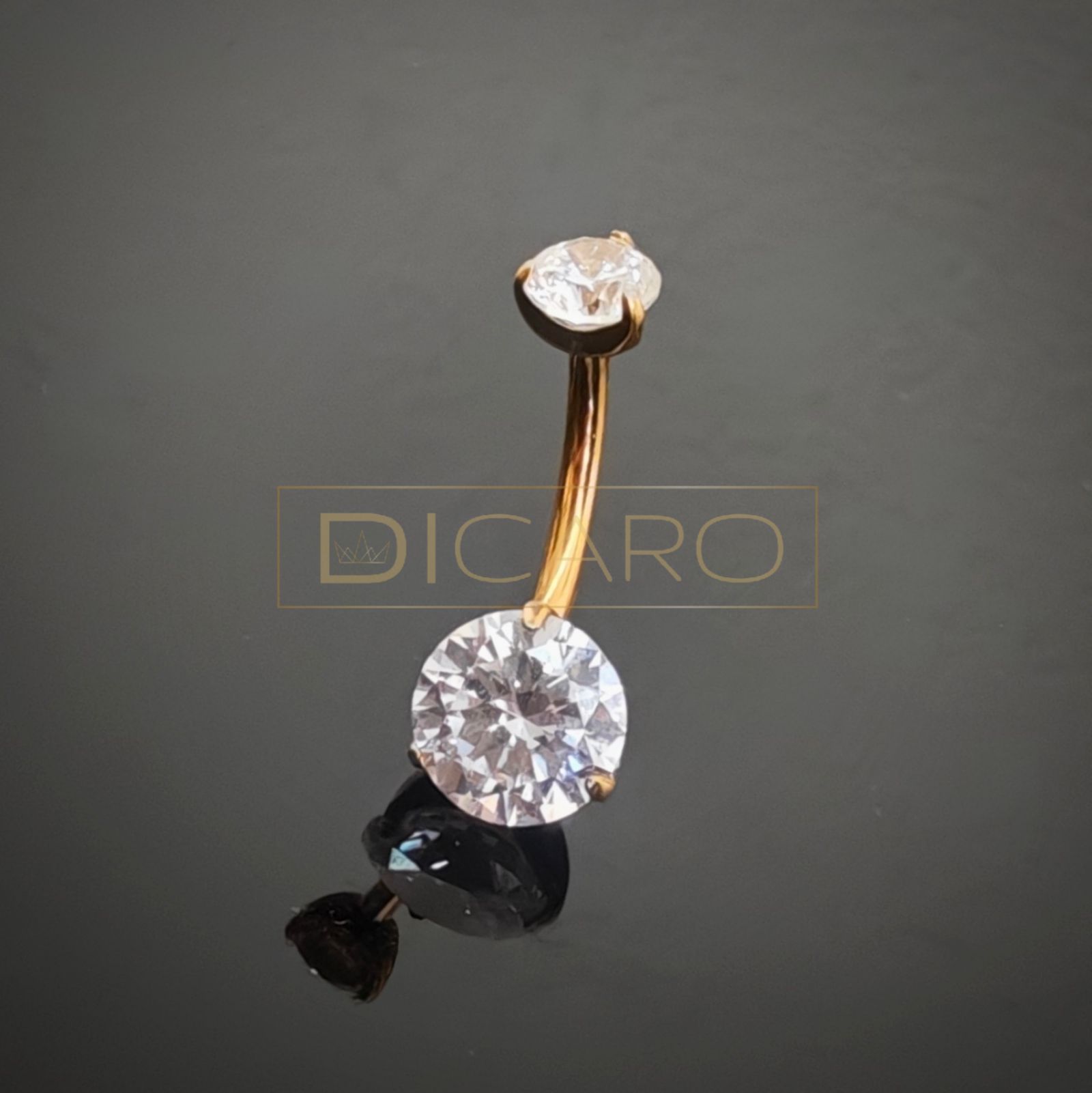 Piercing do pupku Crystal zlatý