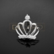 Piercing do pupku Crystal crown strieborný